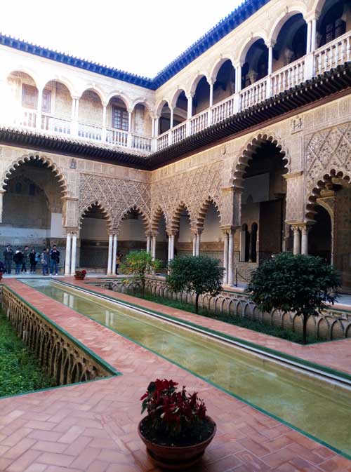 Patio in the Alcázar of Seville