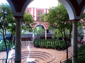 Courtyard view Hospital de los Venerables in Seville